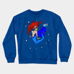 Red Wet & Blue 4th of July Mermaid Crewneck Sweatshirt